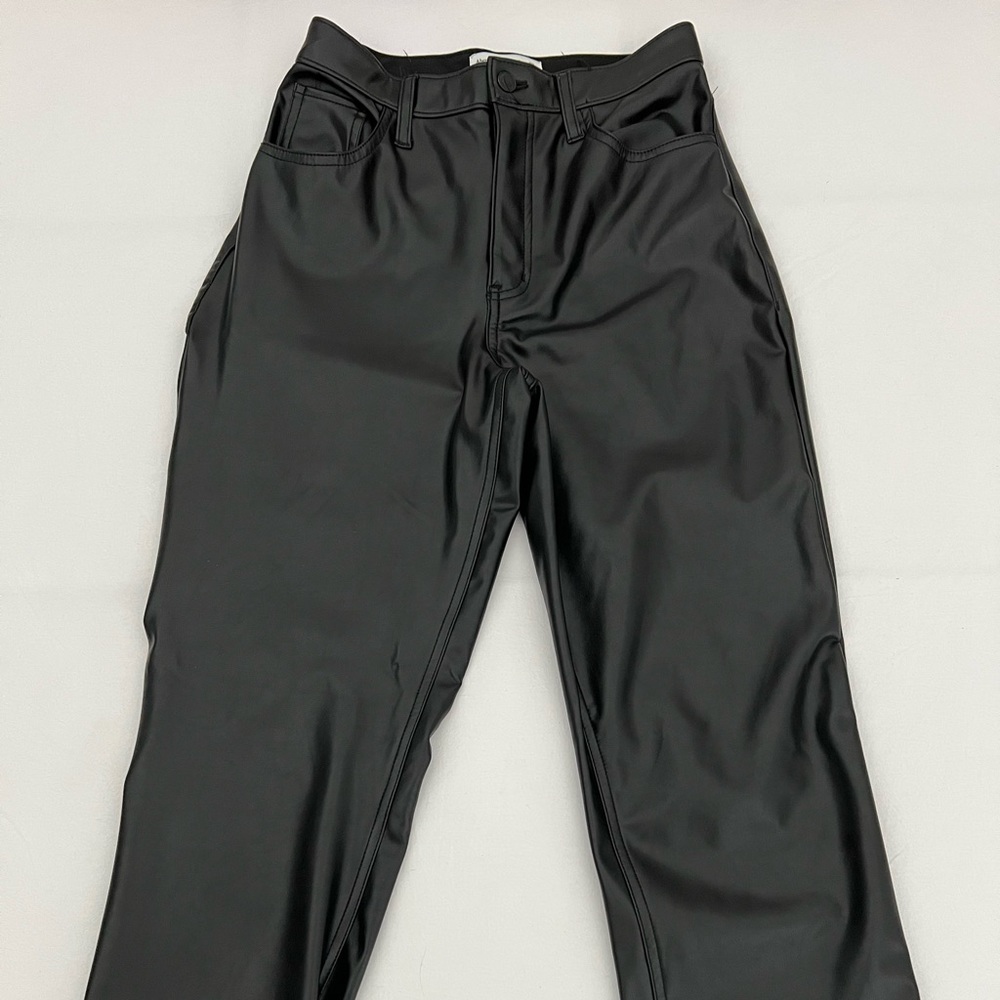 A&F Black Vegan Leather Pants